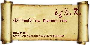 Örmény Karmelina névjegykártya